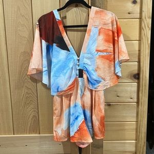 Tropical flowy romper